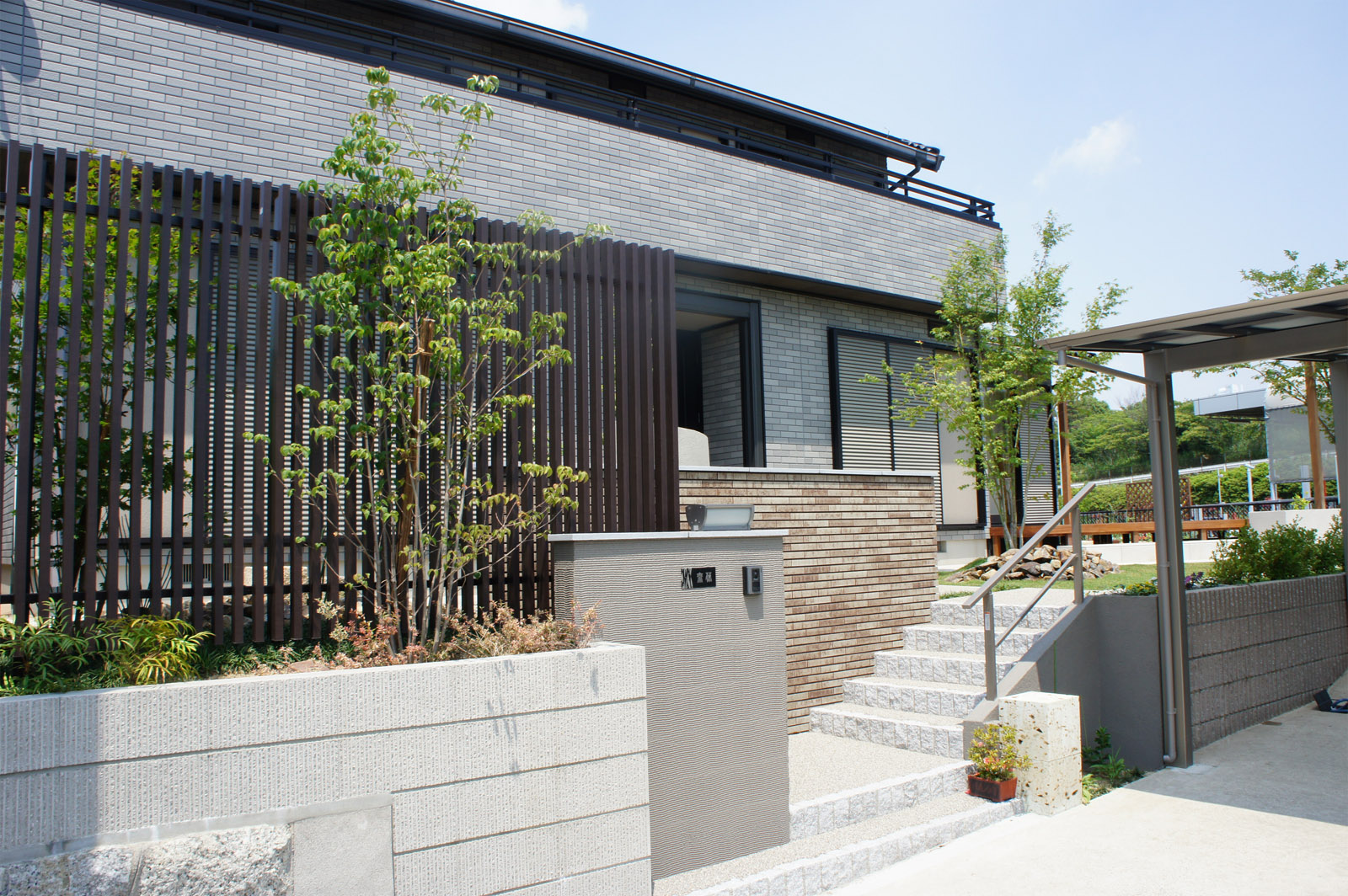 セキスイハイムでのお庭 エクステリア施工実績 サービス 名古屋 エクステリア 外構 お庭の設計は庭芯設計事務所
